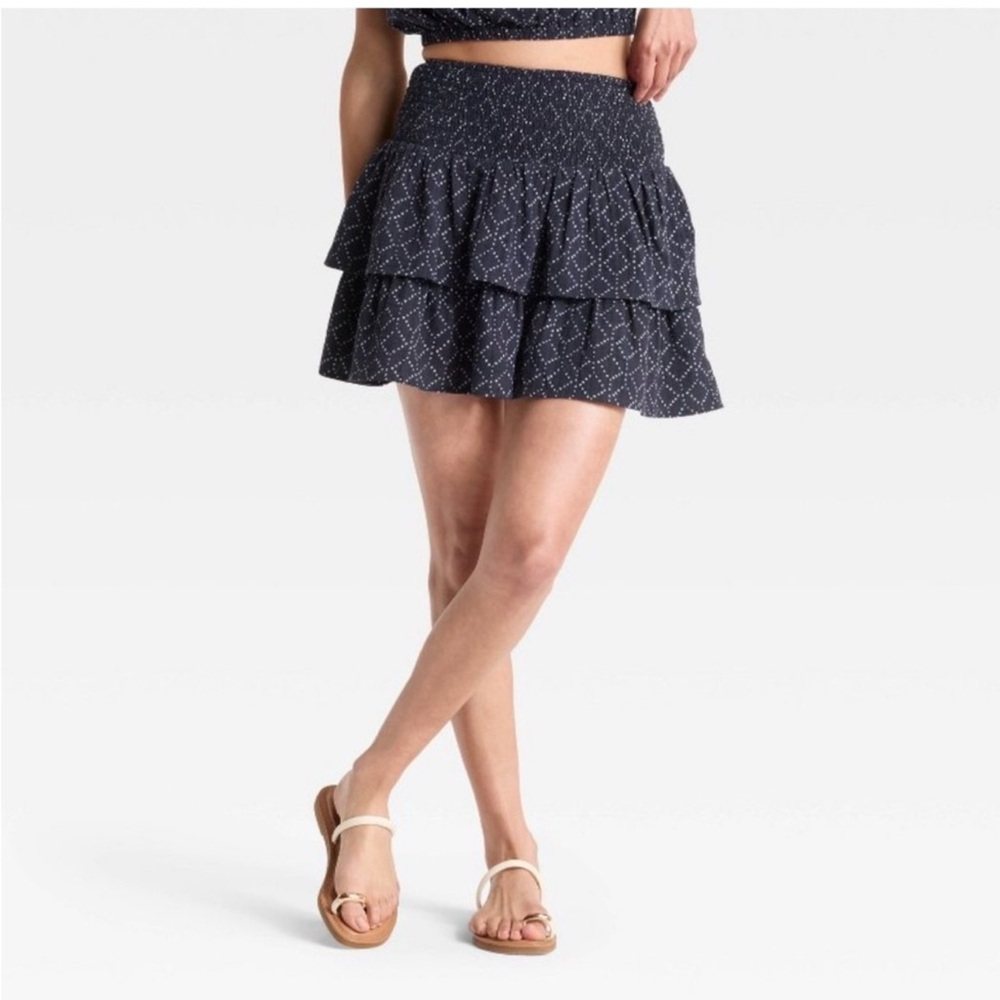 Universal Thread Navy Tiered Skirt